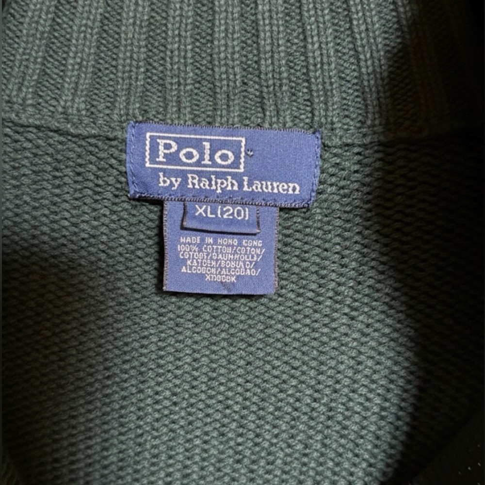 Ralph Lauren Deep Green Zip-Up Sweater - Picture 3 of 3